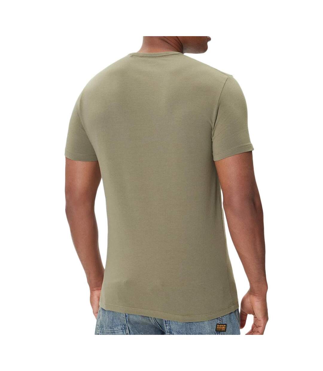 T-Shirt kaki foncé homme pepe jeans original basic-2
