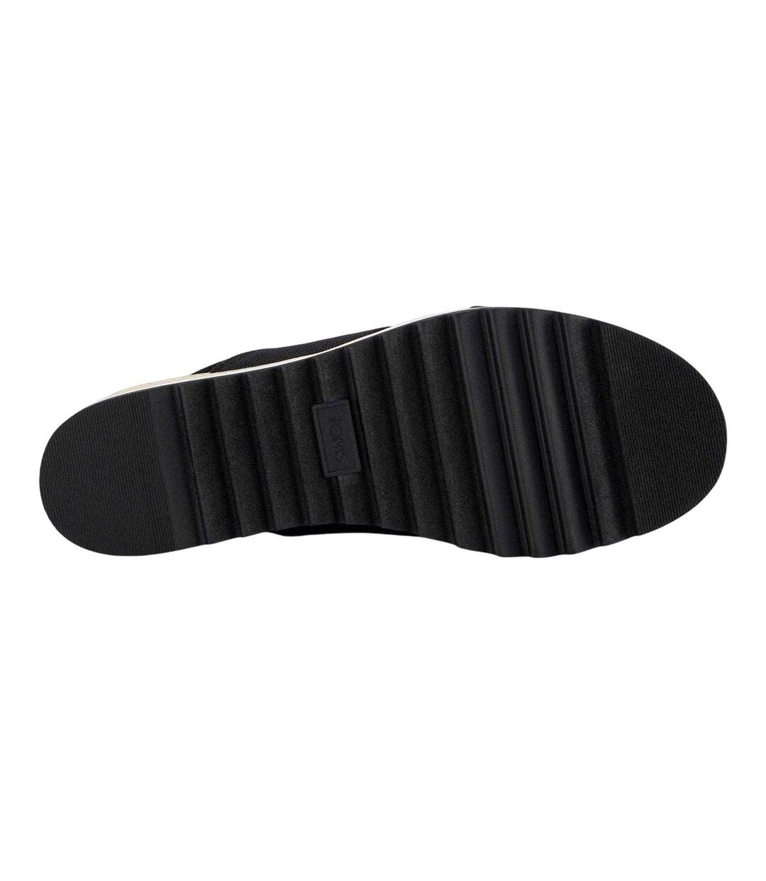 Womens/ladies Diana Jute Crossover Strap Low Heel Sandals Black Toms-3