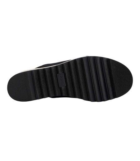 Womens/ladies Diana Jute Crossover Strap Low Heel Sandals Black Toms