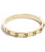 Womens/ladies Polished Logo Bangle One Size Gold Coach-2