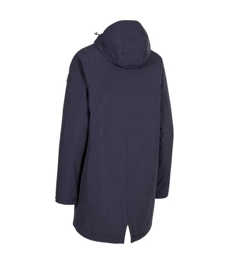 Womens/ladies Overcast Press Stud Raincoat Navy Trespass