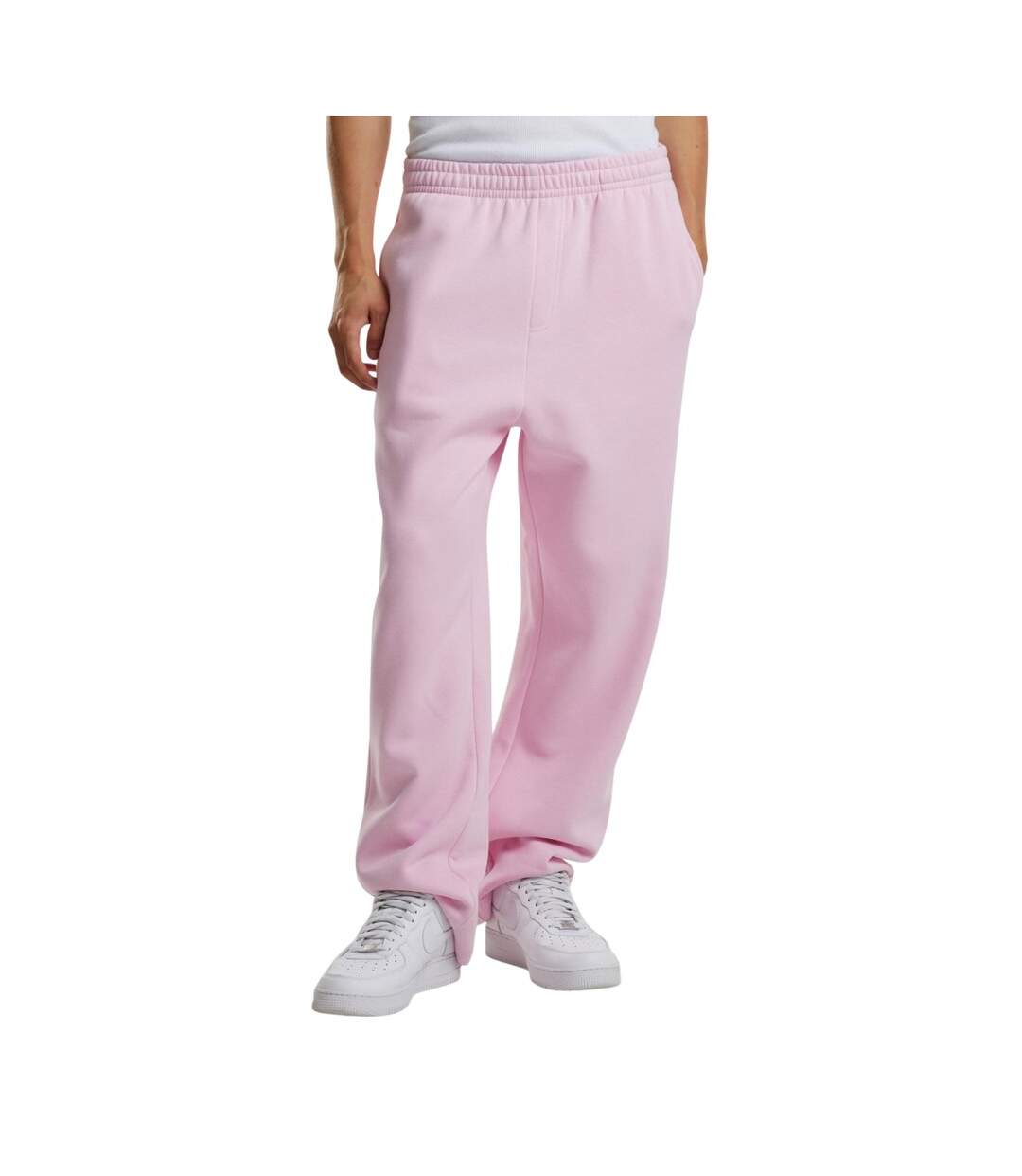 Bas De Jogging Molletonné Pour Hommes Rose Tendre Build Your Brand-1