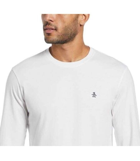 T-shirt Manches Longues Homme Blanc Vif Original Penguin