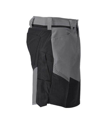Mens Customised Work Shorts Stone Grey Black Mascot