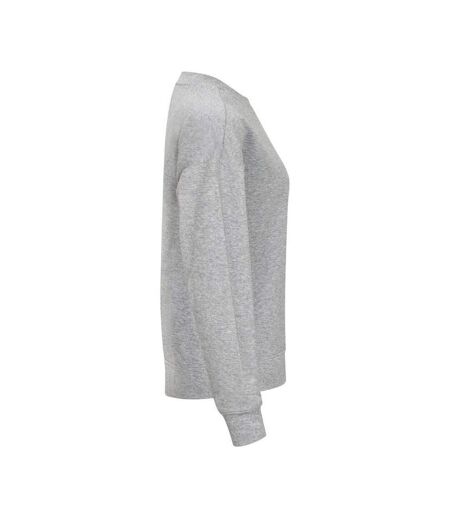 Womens/ladies miami pro round neck sweatshirt grey melange Clique