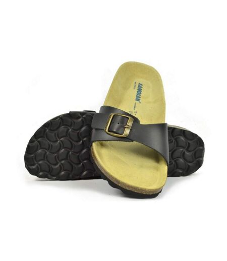 Sanosan Womens/Ladies Malaga Leather Sandals (Black) - UTBS3059