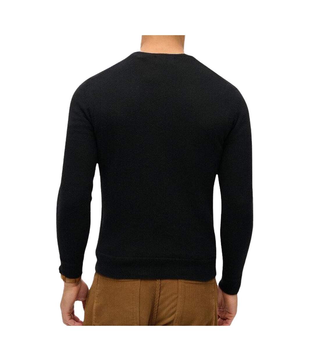 Pull noir homme superdry essential slim fit crew jumper - xxl-2