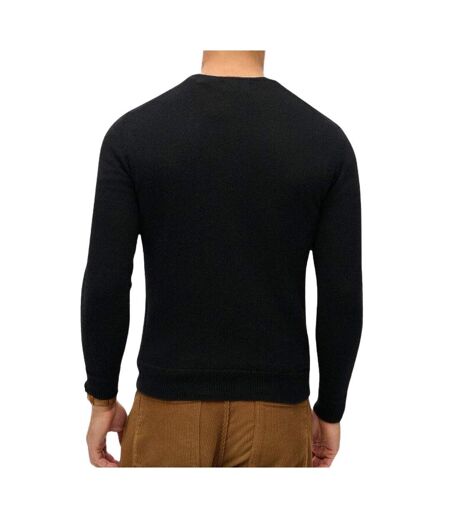 Pull noir homme superdry essential slim fit crew jumper - xxl