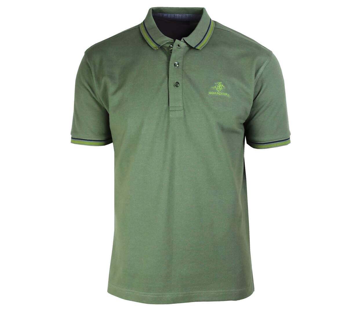 Polo Manches Courtes Homme Winchester Rogan1 Vert Olive-2