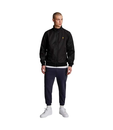 Mens mesh funnel neck jacket jet black Lyle & Scott