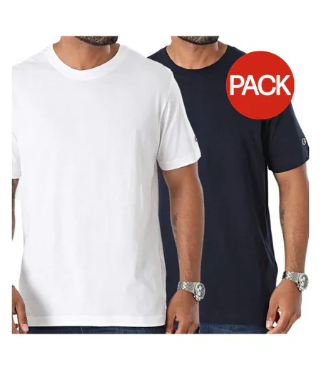 Pack Of 2  Mens Icons T-shirt  White Black Champion