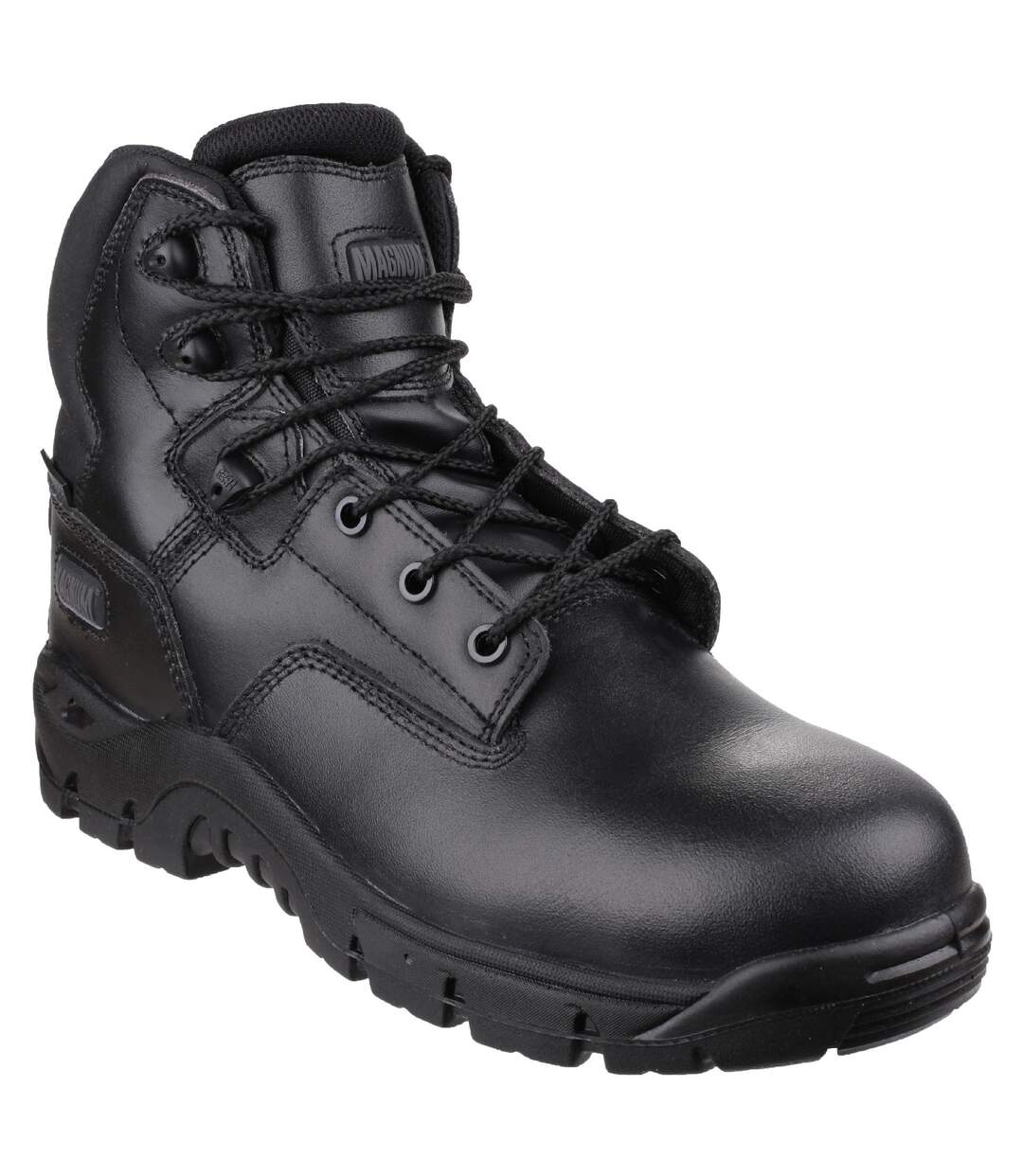 Mens precision leather safety boots black Magnum-1