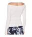Sweat Motif/style Côtelé Femme Écru Guess-2