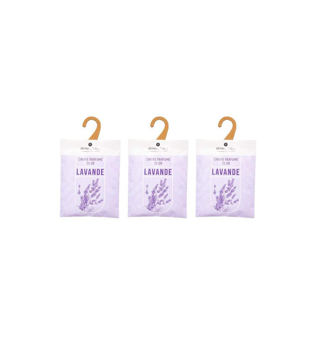 Lot de 3 Cintres Parfumés Accro 14cm Lavande-1