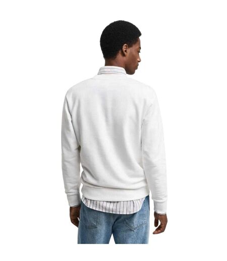 Mens Tonal Logo Regular Sweatshirt Cream Gant