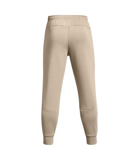 Mens Unstoppable Fleece Zip Pocket Joggers Brown Under Armour