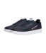Mens Basket Stripe Leather Lace Up Trainers Desert Sky Tommy Hilfiger-3