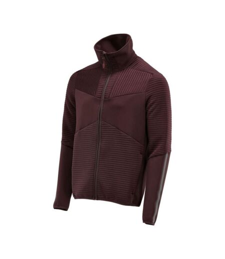 Mens Customised Striped Fleece Jacket Bordeaux Mascot