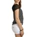 Tee-shirt Femme Sans Manches Rayé Bleu, Coupe Ajustée, Col Rond, Zip au Dos, Design élégant-3