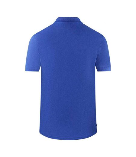 Polo Motif Uni Adulte Bleu Roi Aquascutum