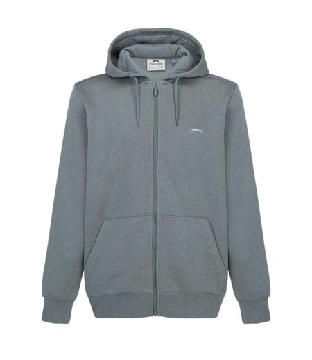 Mens Polycotton Full Zip Hoodie Slate Grey Slazenger