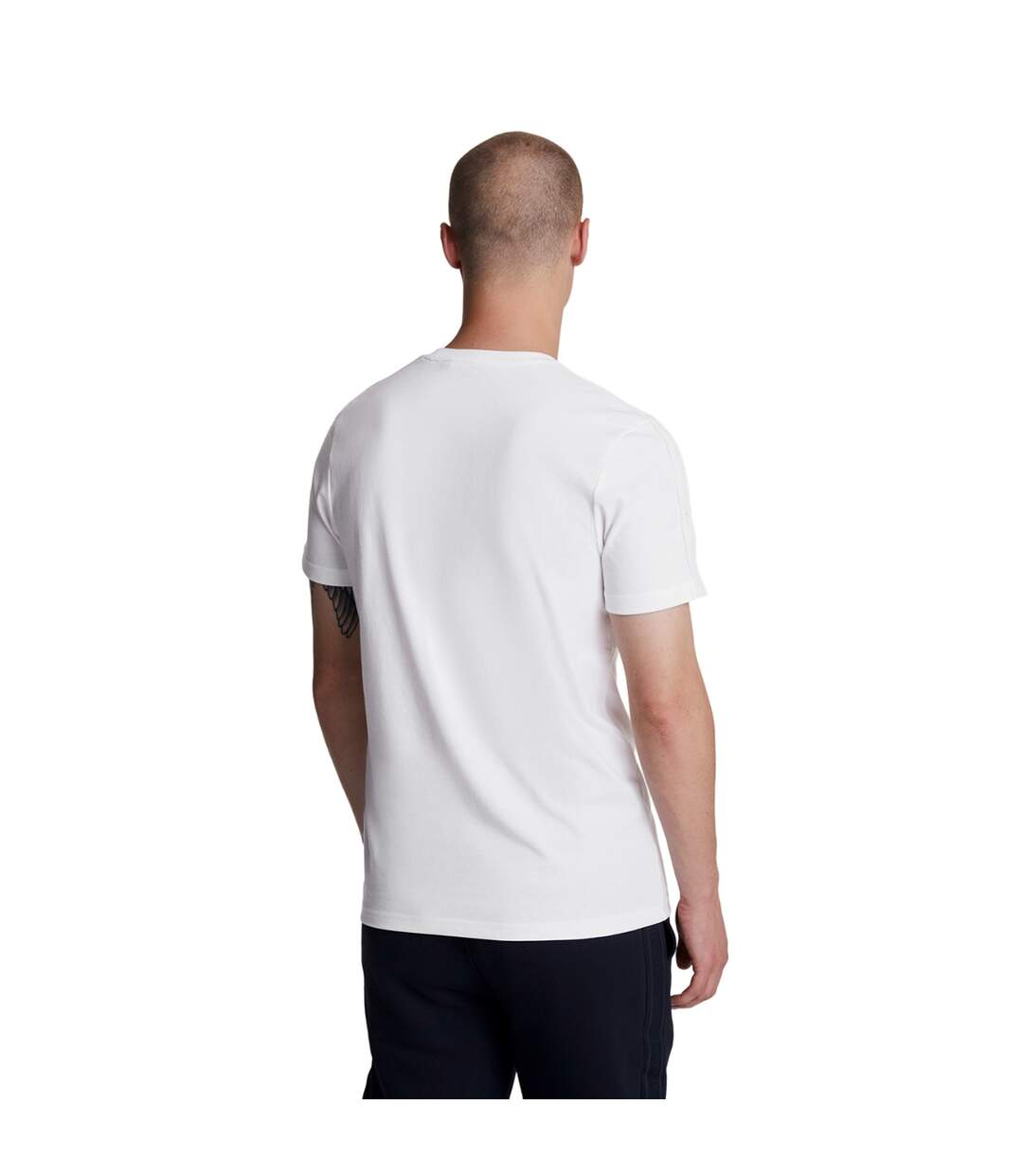 T-shirt de sport tape pour hommes blanc Lyle & Scott-2