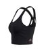 Womens/ladies Cropped Scoop Neck Bralette Black Adidas-3
