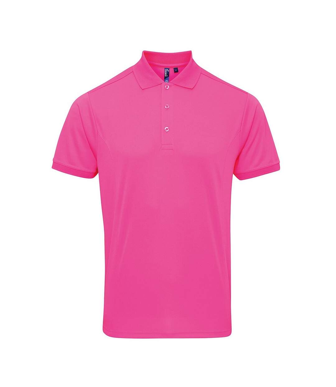 Polo coolchecker homme rose néon Premier-1