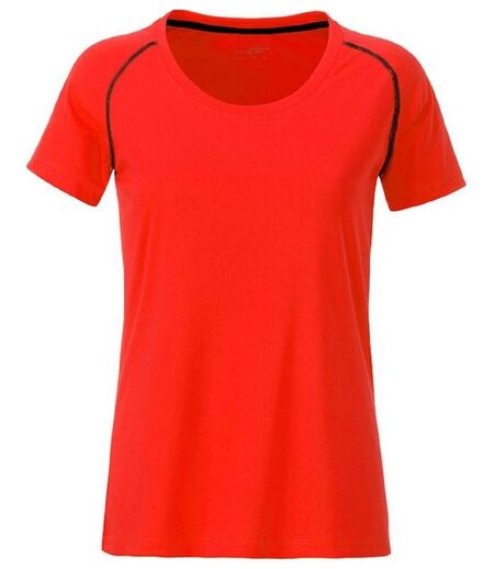 Maillot running respirant - Femme - JN495 - orange vif