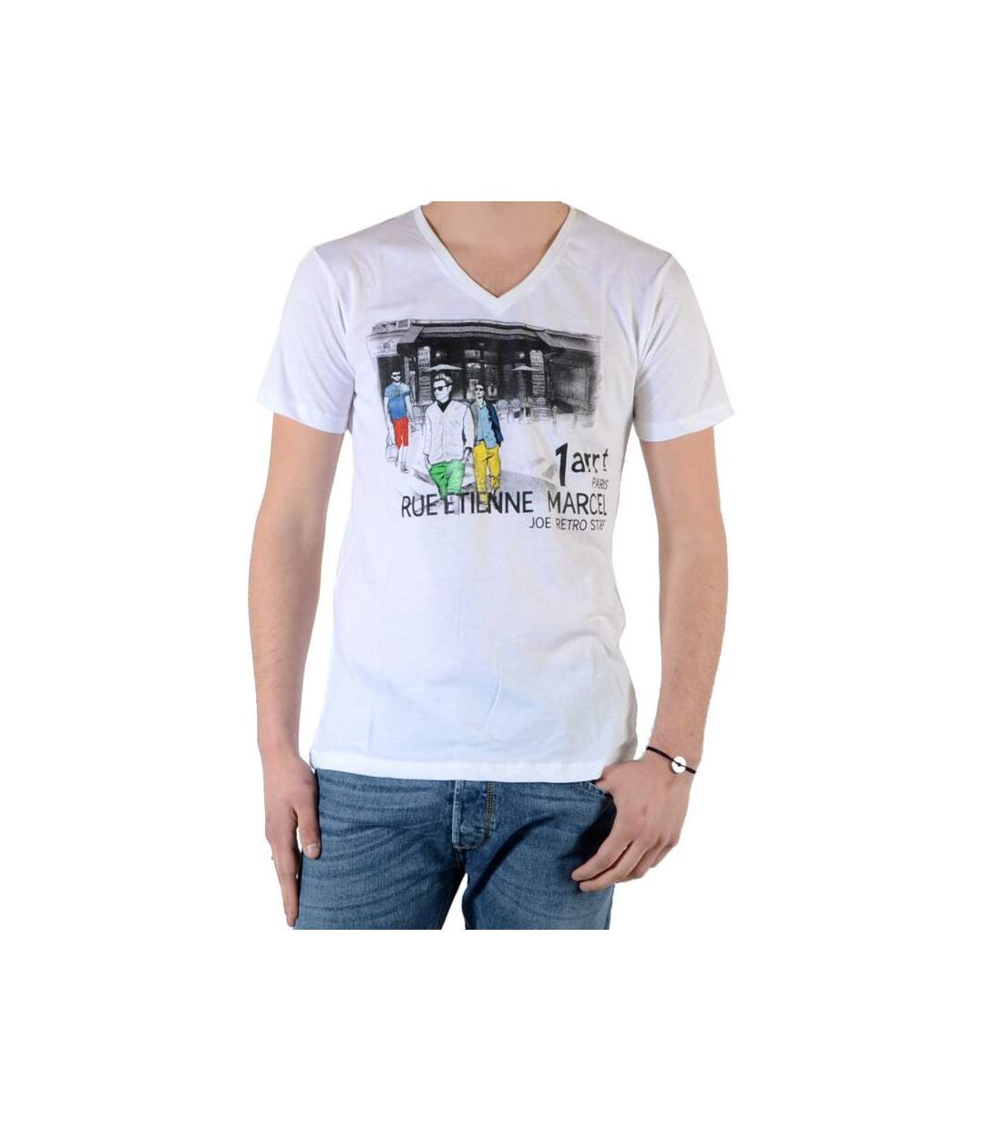 Tee Shirt Joe Retro Time Blanc-1