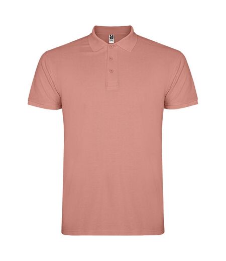 Mens star short-sleeved polo shirt clay orange Roly