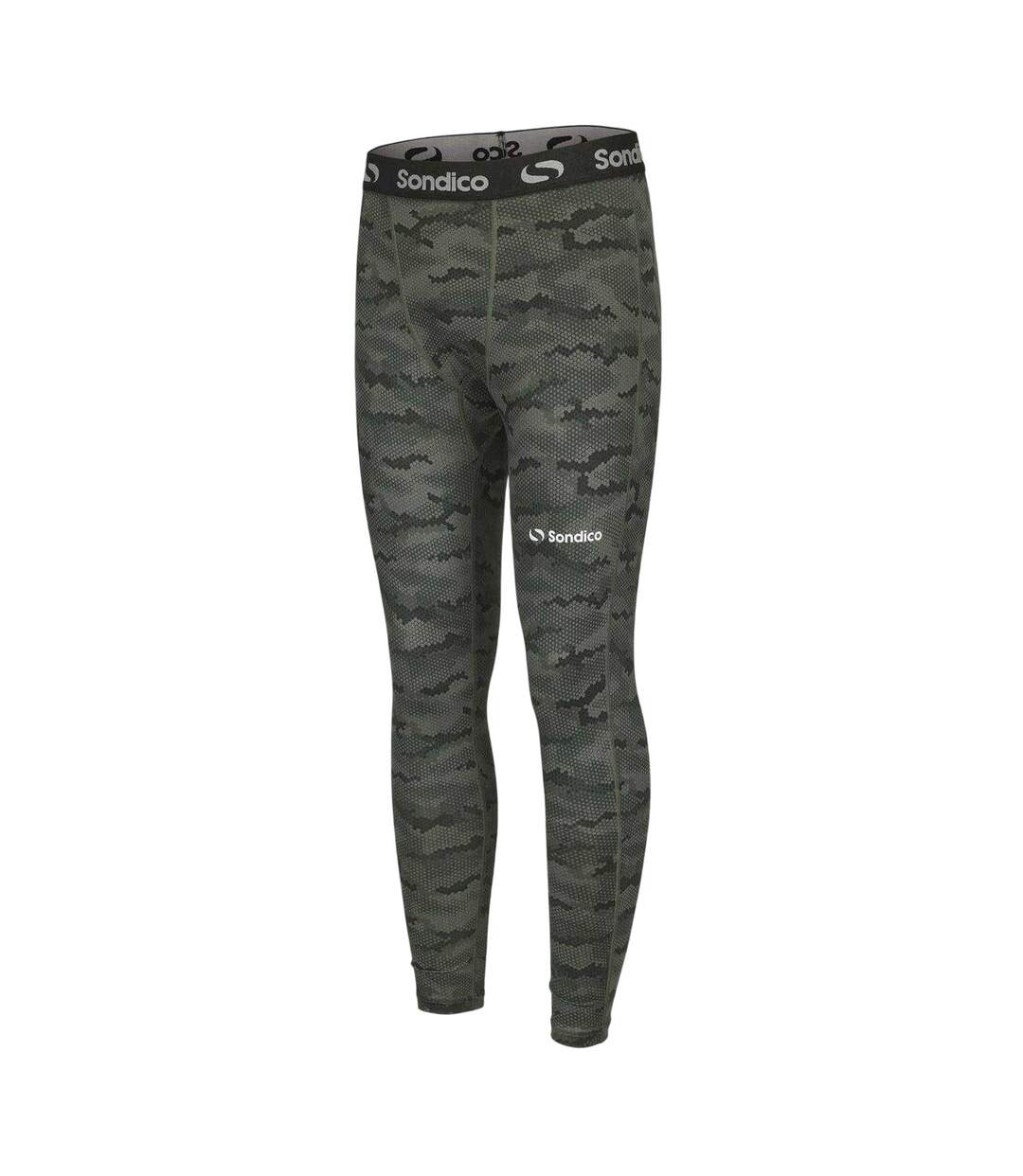 Legging Thermique Motif/style Camouflage Core Homme Vert Sondico-3