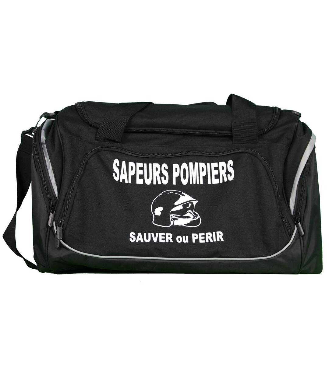 Sac de sport 55 L - SAPEURS POMPIERS sauver ou périr - casque F1 - noir-1