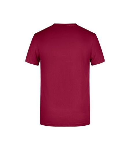 T-shirt Basic Homme Bordeaux James And Nicholson