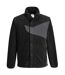 Mens Pw2 Fleece Jacket Black Zoom Grey Portwest-1