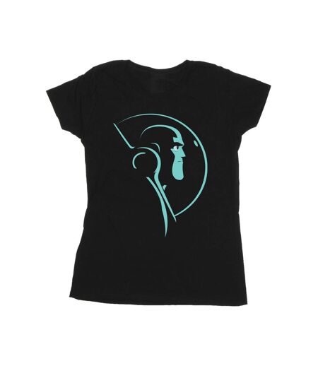 Disney T-shirt en coton Femme/Ladies Lightyear Space Helmet Stare (Noir) - UTBI29052