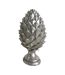 Ceramic pinecone ornament 40cm x 20cm x 20cm silver Hill Interiors