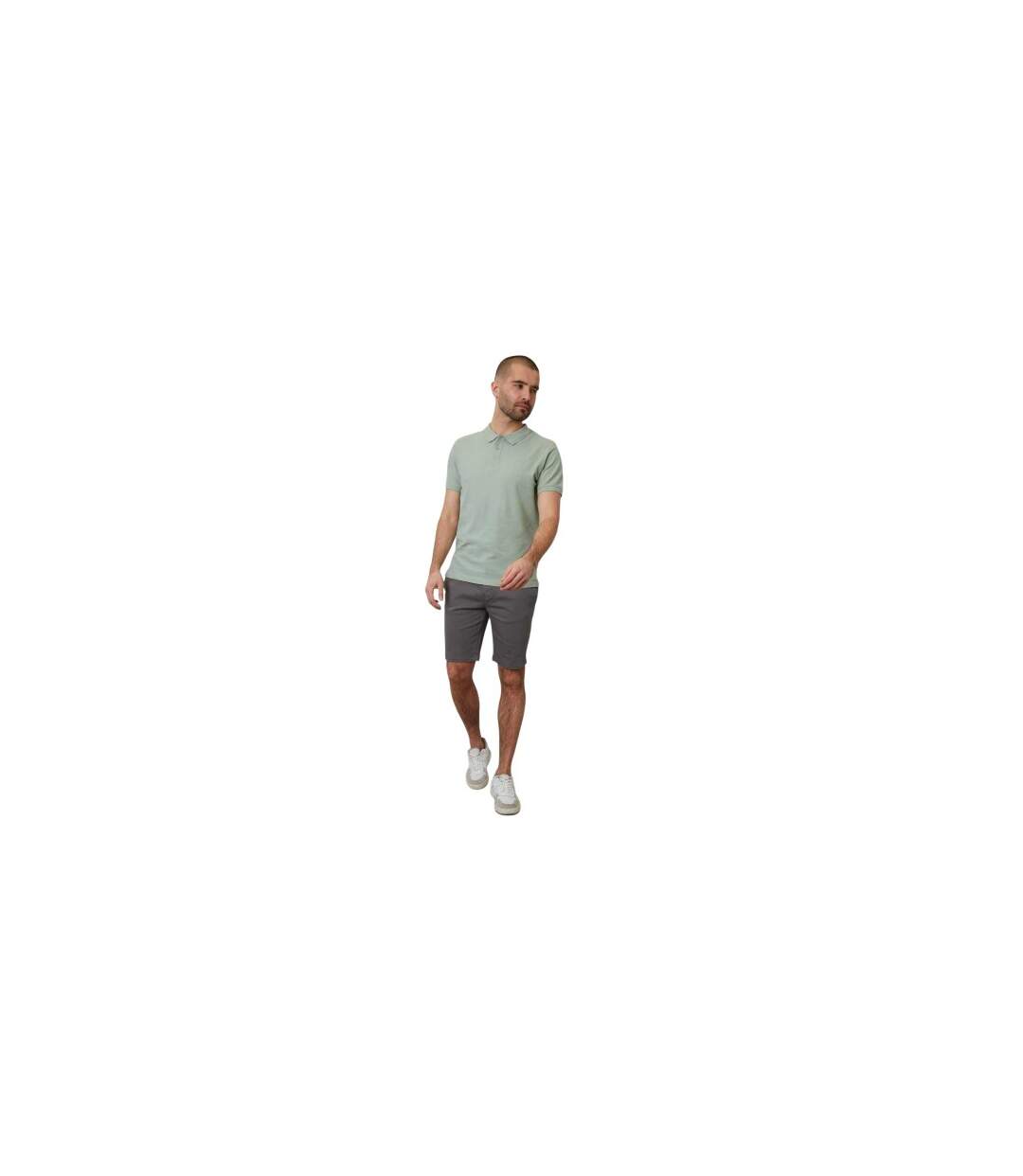 Polo Manches Courtes Malbork Homme Vert De Gris Clair Threadbare-1