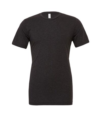 Canvas Mens Triblend Crew Neck Plain Short Sleeve T-Shirt (Charcoal Black Triblend)