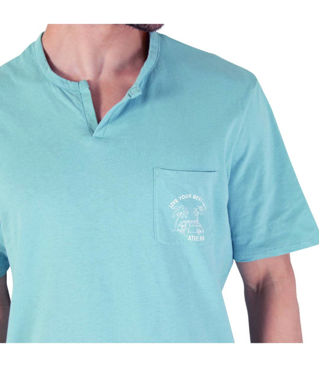 Pyjama court col rabat homme Easy Coton Athena-5