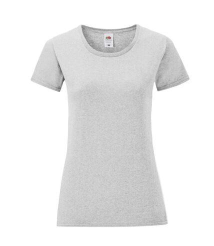 T-shirt iconic femme gris chiné Fruit of the Loom