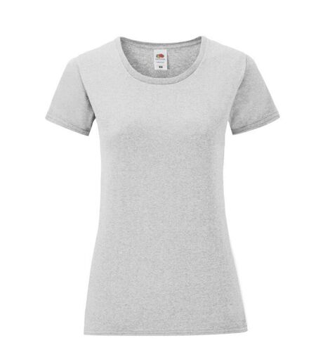 Womens/ladies iconic 150 t-shirt heather grey Fruit of the Loom