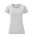 T-shirt iconic femme gris chiné Fruit of the Loom