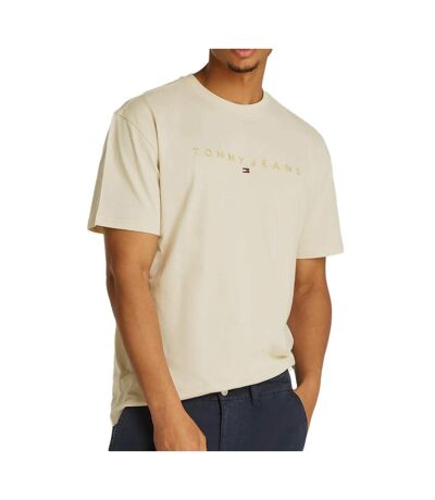 T-shirt Beige  Homme Tommy Jeans Gold Linear - L