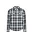 Chemise Manches Longues Motif/style À Carreaux Et Uni Trace Homme Vert À Carreaux Mountain Warehouse-1