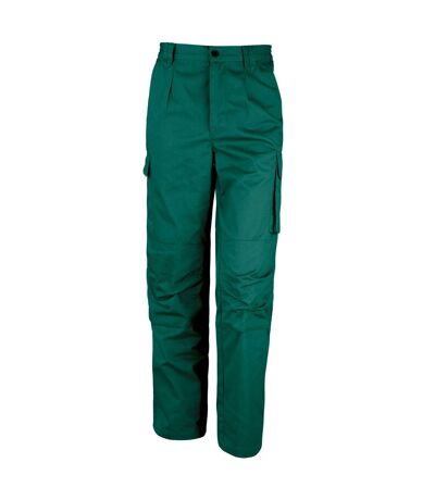 Unisex work-guard windproof action trousers / workwear bottle green Result