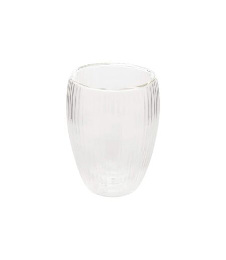 Lot de 6 Mugs Striés Cléa 28cl Transparent