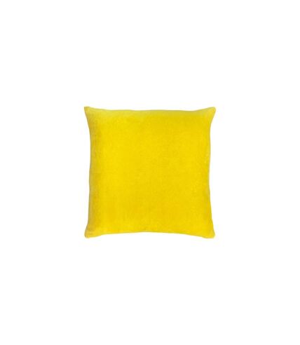 Furn Tanda Velvet Square Throw Pillow Cover (Lemon Yellow/Lilac) (One Size)