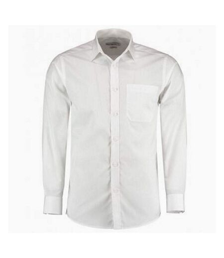 Kustom Kit Mens Long Sleeve Tailored Poplin Shirt (White) - UTPC3156