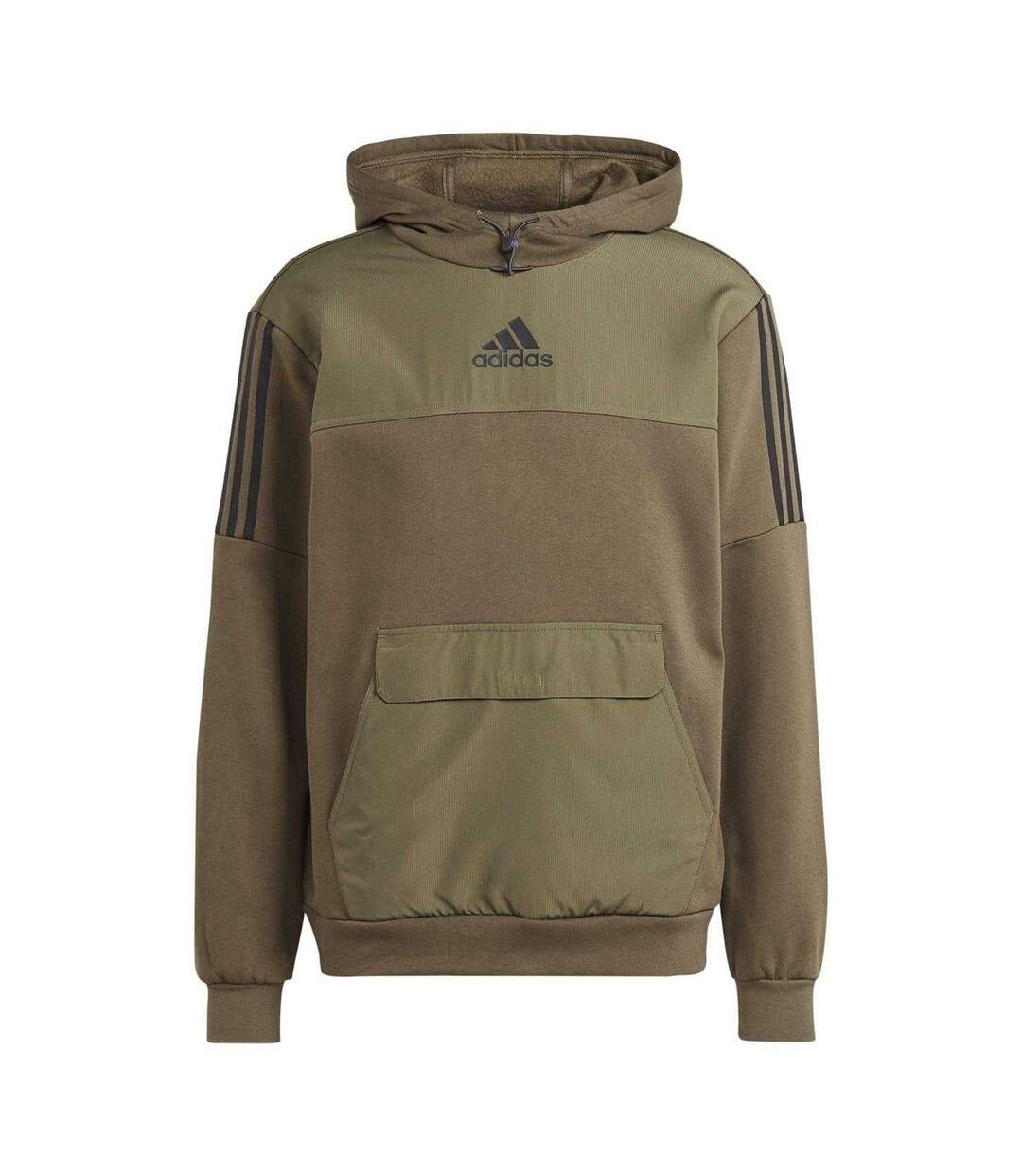 Sweat À Capuche Motif/style Logo Utility Homme Kaki Adidas-2
